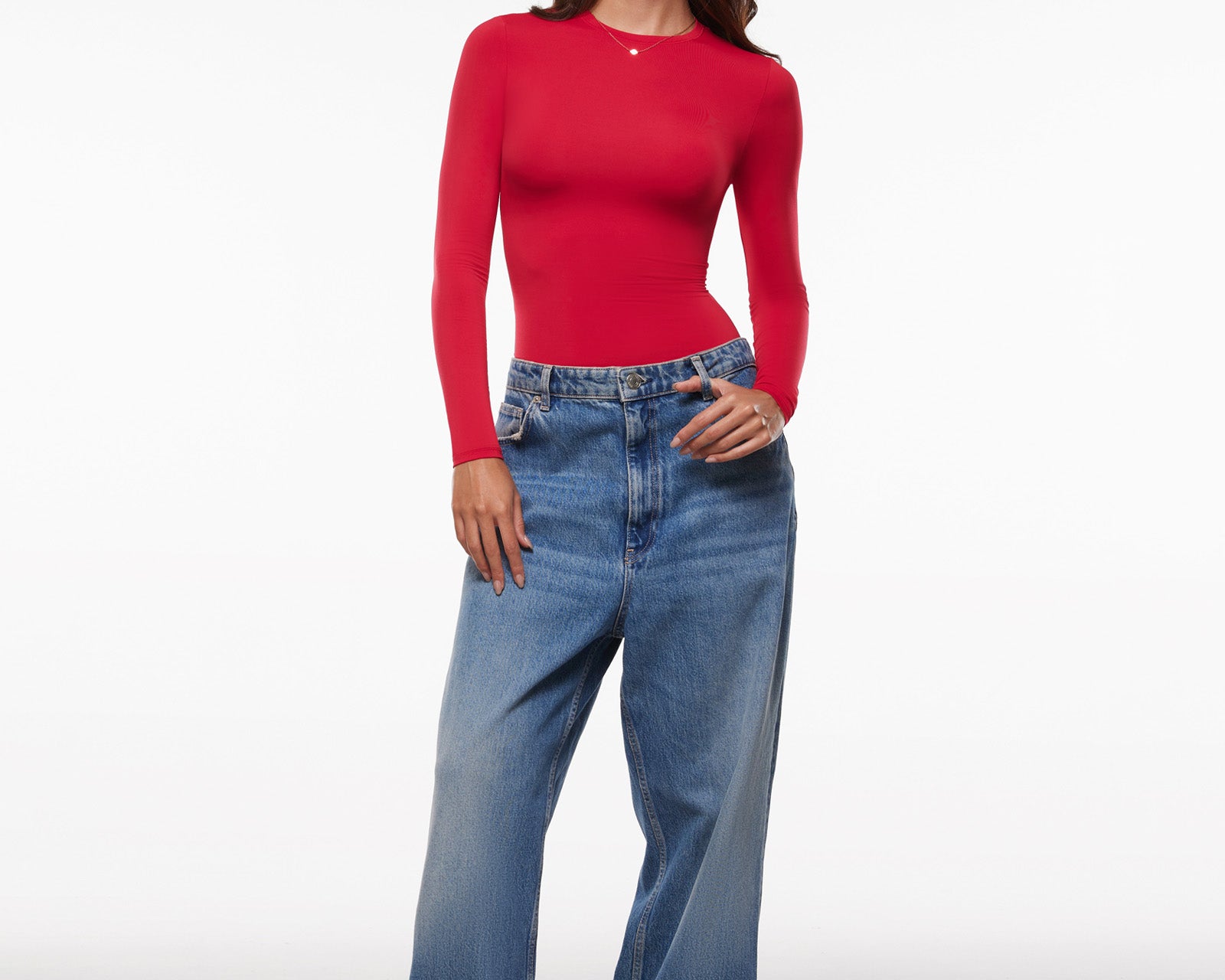 Women's Thermal Crewneck Long Sleeve Top Aurora Red