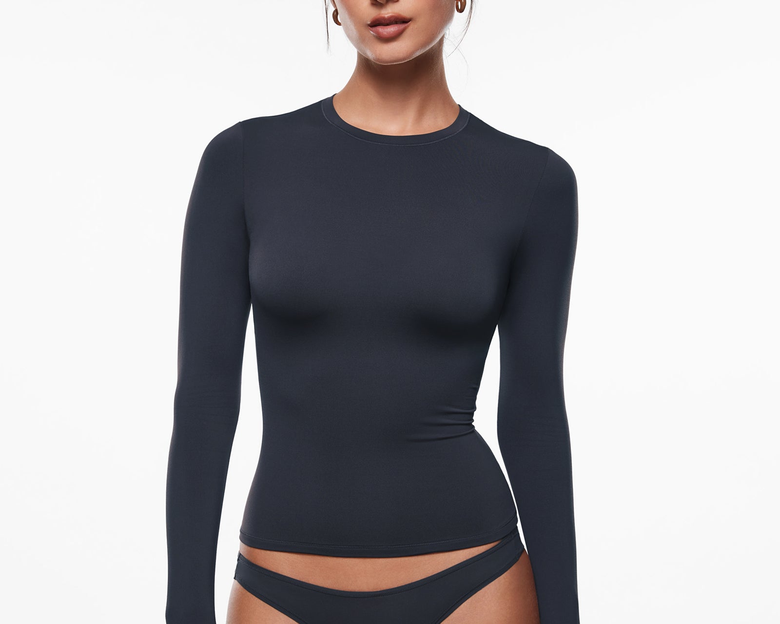 Women's Thermal Crewneck Long Sleeve Top Wheat Beige