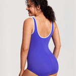 Women's Zipper One Piece Swimsuit Milky Way Purple @model_info:Way
