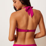 Women's Halter Push Up Bikini Top Granita Pink