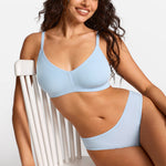 V-Neck Wireless unpadded Bralette Light Glacier