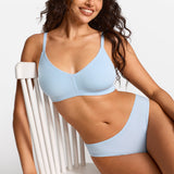 V-Neck Wireless unpadded Bralette Light Glacier