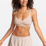 SOULVOR V-Neck Wireless unpadded Bralette Light Khaki Heather