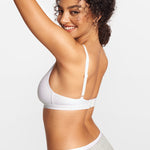 V-Neck Wireless unpadded Bralette White