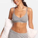 V-Neck Wireless unpadded Bralette Moon Heather Grey