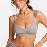 SOULVOR V-Neck Wireless unpadded Bralette White