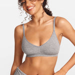 V-Neck Wireless unpadded Bralette Moon Heather Grey