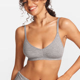 V-Neck Wireless unpadded Bralette Moon Heather Grey