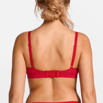 V-Neck Wireless unpadded Bralette Lipstick Red