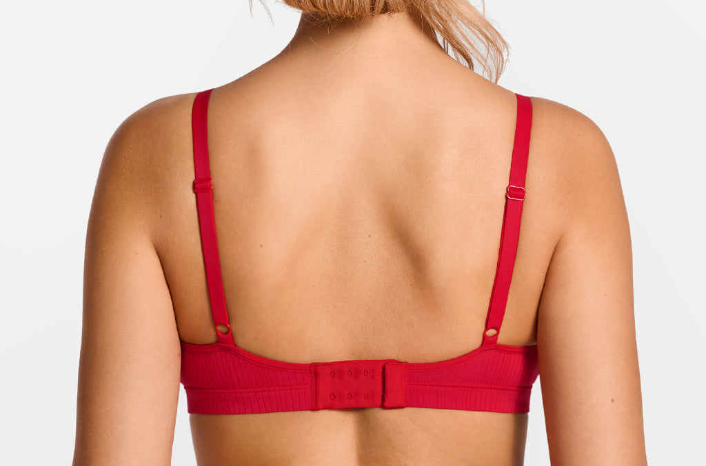 V-Neck Wireless unpadded Bralette Lipstick Red