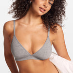 SOULVOR wireless V-neck triangle Bralette Moon Heather Grey