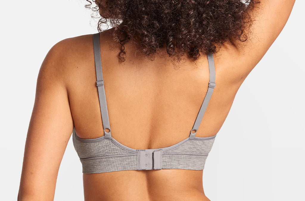 SOULVOR wireless V-neck triangle Bralette Moon Heather Grey