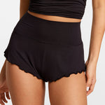 SOULVOR Fold Over Pleated Sleep Shorts Deep Ocean Blue