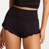 SOULVOR Fold Over Pleated Sleep Shorts Deep Ocean Blue