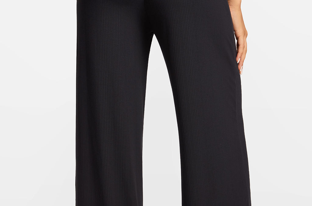 SOULVOR Wide Leg Casual Pants Deep Ocean Blue