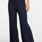 SOULVOR Wide Leg Casual Pants Deep Ocean Blue