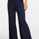 SOULVOR Wide Leg Casual Pants Deep Ocean Blue