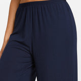 SOULVOR Wide Leg Casual Pants Deep Ocean Blue