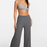 SOULVOR Wide Leg Casual Pants Moon Heather Grey