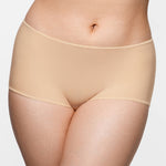 Women's Stretchy Mid Waist Boy Shorts 3 Pack Warm Beige (3pack)