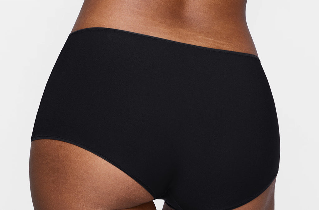 Women's Stretchy Mid Waist Boy Shorts 3 Pack Warm Beige (3pack)