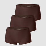 Women's Stretchy Mid Waist Boy Shorts 3 Pack Parchment (3pack)