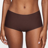 Women's Stretchy Mid Waist Boy Shorts 3 Pack Beige (3pack)