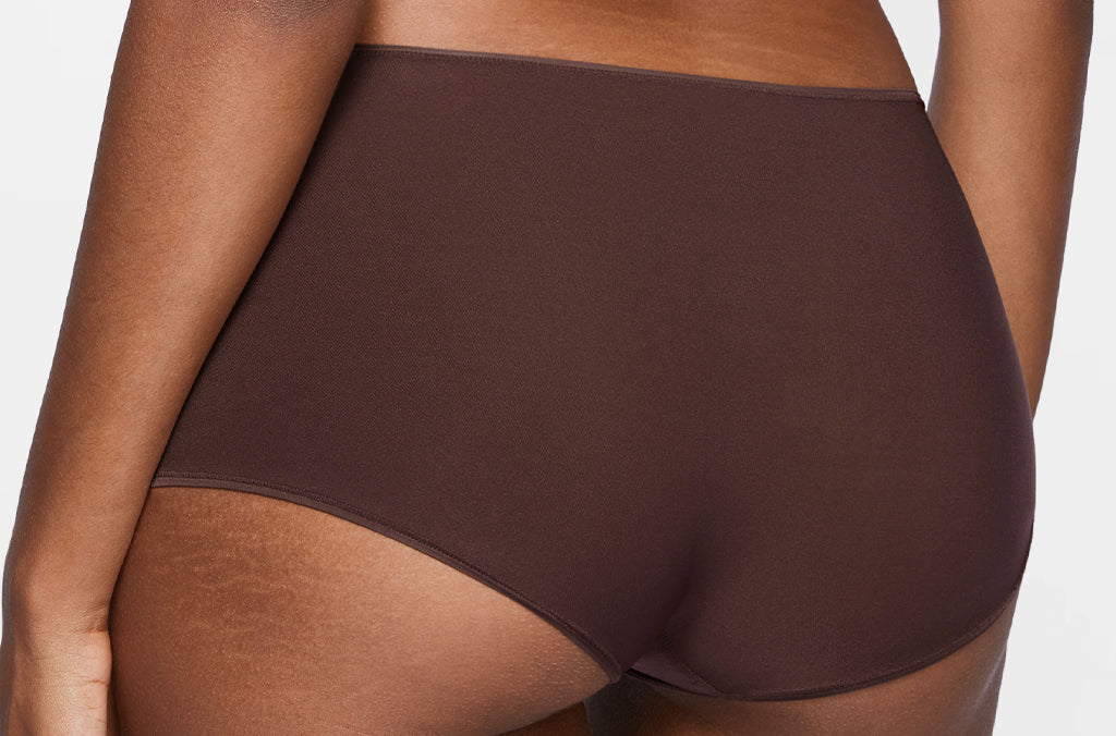 Women's Stretchy Mid Waist Boy Shorts 3 Pack Beige (3pack)