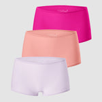 Women's Stretchy Mid Waist Boy Shorts 3 Pack Parchment (3pack)