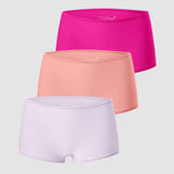 Women's Stretchy Mid Waist Boy Shorts 3 Pack Parchment (3pack)