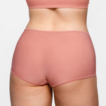 Women's Stretchy Mid Waist Boy Shorts 3 Pack Parchment (3pack)