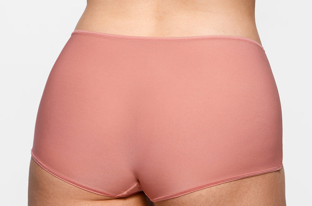 Women's Stretchy Mid Waist Boy Shorts 3 Pack Parchment (3pack)
