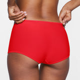 Women's Stretchy Mid Waist Boy Shorts 3 Pack Parchment (3pack)