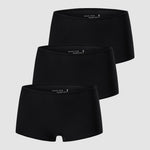 Women's Stretchy Mid Waist Boy Shorts 3 Pack Basic 03 (3pack)