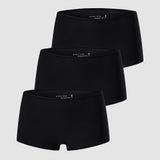 Women's Stretchy Mid Waist Boy Shorts 3 Pack Basic 03 (3pack)