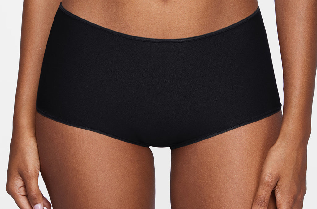 Women's Stretchy Mid Waist Boy Shorts 3 Pack Basic 03 (3pack)