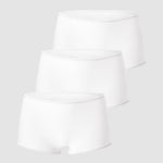 Women's Stretchy Mid Waist Boy Shorts 3 Pack Basic 03 (3pack)