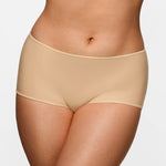 Women's Stretchy Mid Waist Boy Shorts 3 Pack White (3pack)