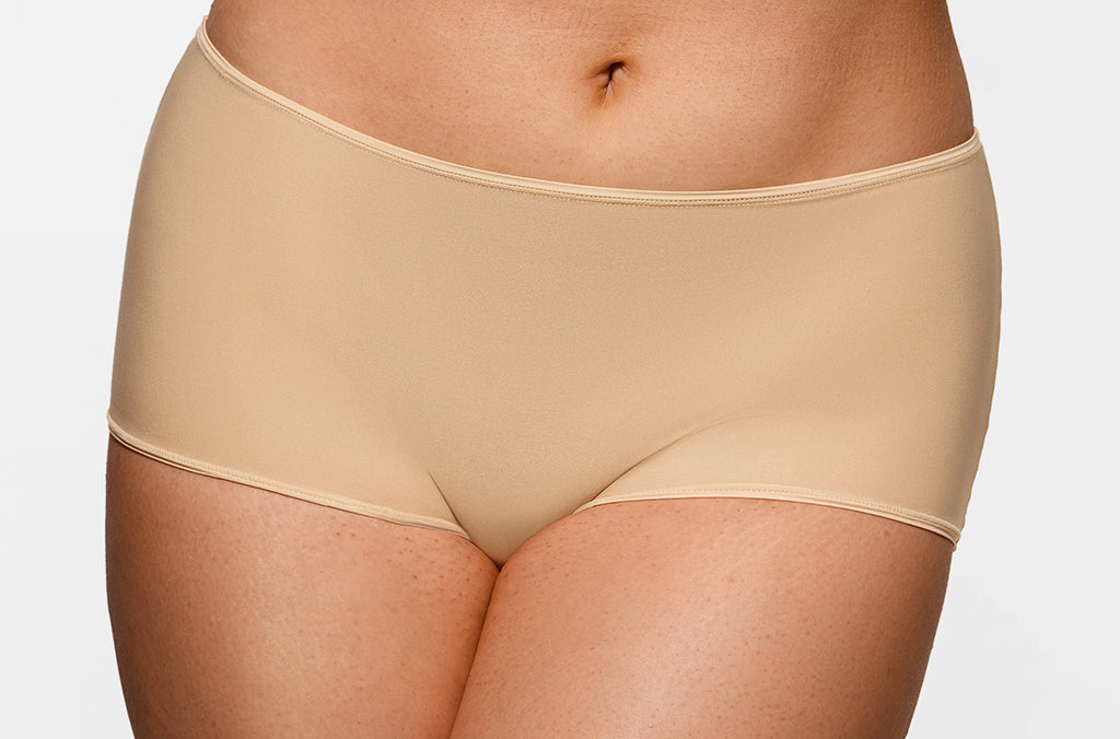 Women's Stretchy Mid Waist Boy Shorts 3 Pack White (3pack)