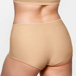 Women's Stretchy Mid Waist Boy Shorts 3 Pack White (3pack)