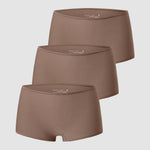 Women's Stretchy Mid Waist Boy Shorts 3 Pack White (3pack)