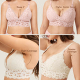 Women's More Coverage Lace Nursing Bralette Gentle Rose @model_info:MoreCoverage