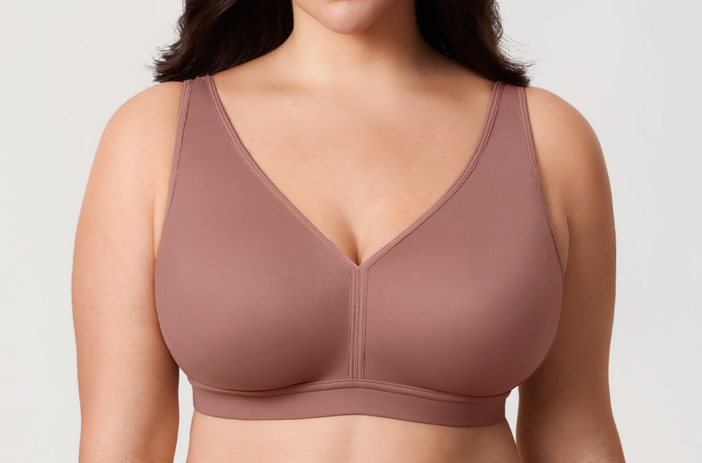 Women's Full Coverage Wireless Unlined Bra Vintage Rose