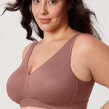 Women's Full Coverage Wireless Unlined Bra Vintage Rose