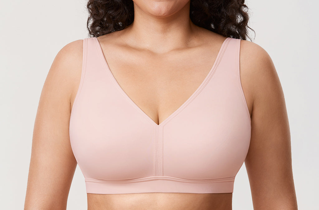 Women's Full Coverage Wireless Unlined Bra Gentle Rose