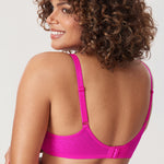 Women's Vintage Lace Balconette Bra Glitter Pink