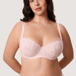 Women's Vintage Lace Balconette Bra Gentle Rose