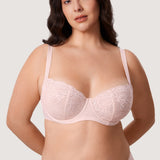 Women's Vintage Lace Balconette Bra Gentle Rose