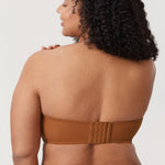 Women's Supportive Unlined Strapless Bra Bronze Beige