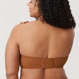 Women's Supportive Unlined Strapless Bra Bronze Beige